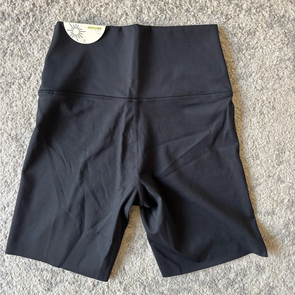 Aerie Women's Black High-Waisted Biker Shorts